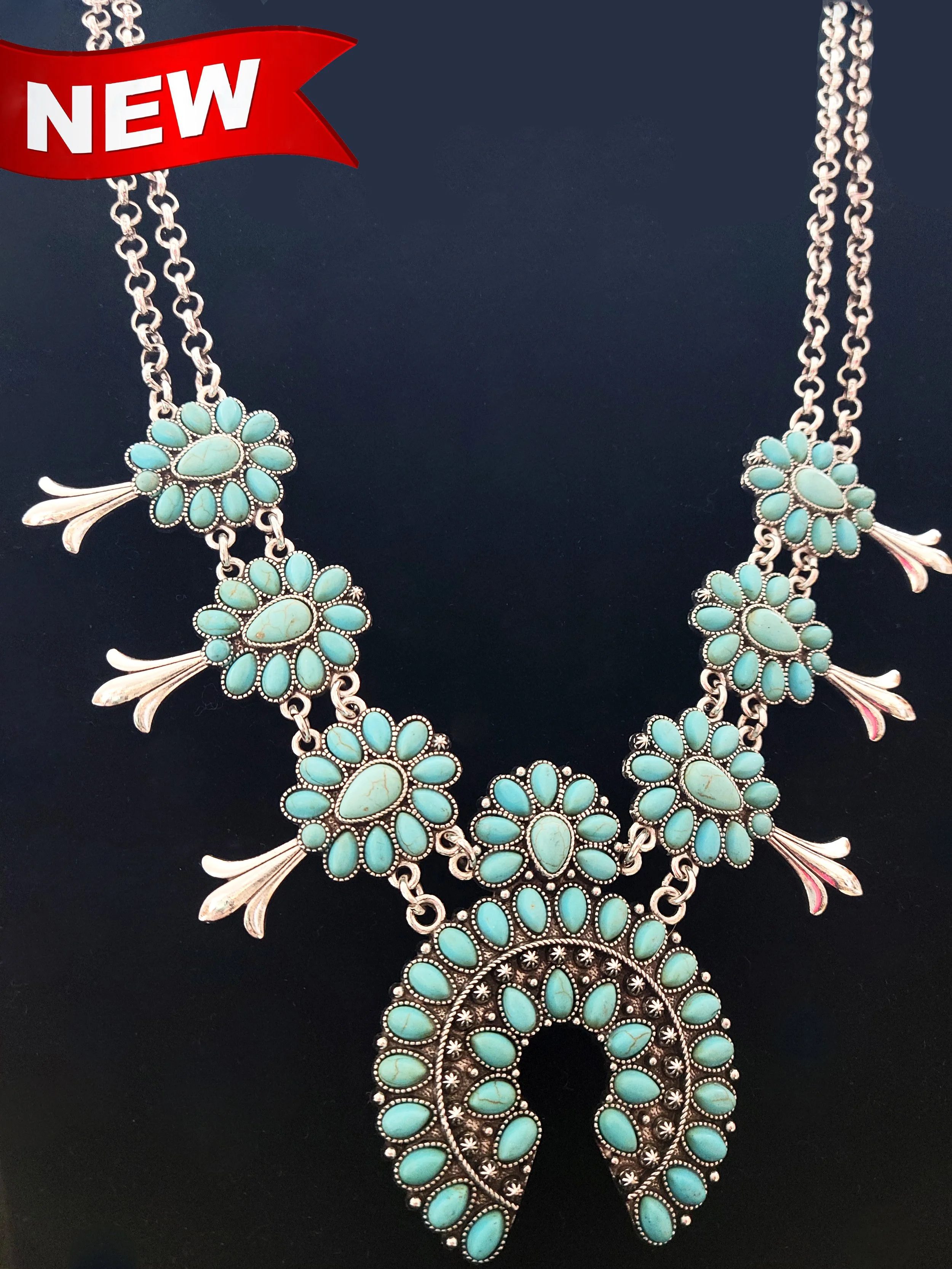 Small Squash Blossom Necklace — B&K Enterprises Costume Company